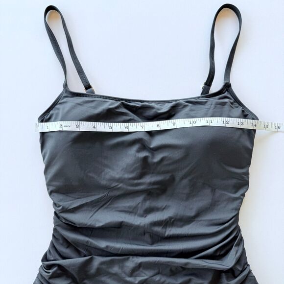 NWT La Blanca Island Goddess Lingerie One Piece in Solid Black Size 12 - Picture 14 of 16